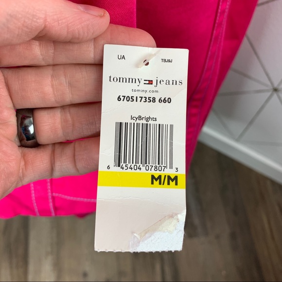 Tommy Jeans Women’s Hot Pink Belted Trench Coat NWT Size Medium - Picture 12 of 13